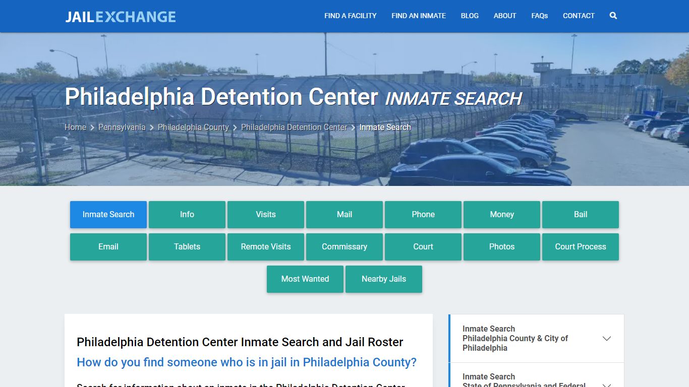 Philadelphia Detention Center Inmate Search - Jail Exchange